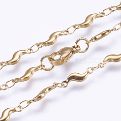 304 Stainless Steel Chain Necklaces&nbsp;STAS-P164-23G