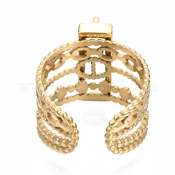 304 Stainless Steel Open Cuff Ring Findings&nbsp;STAS-T060-04G