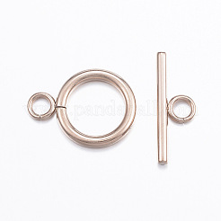 イオンプレーティング（IP）304ステンレススチールマンテル  ローズゴールド  リング：19x14x2mm  穴：3mm  バー：20x7x2mm  穴：3mm&nbsp;X-STAS-E127-01RG