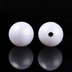 Rubberized Style Rainbow Opaque Acrylic Beads&nbsp;MACR-T010-14mm-08-01