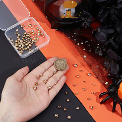 120Pcs 4 Styles Brass Beads&nbsp;KK-PH0013-41