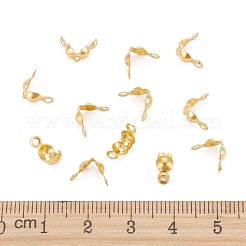 真鍮製ダルマチープ  カロット終了  クラムシェルノットカバー  カドミウムフリー＆鉛フリー  ゴールドカラー  7x4mm  穴：1mm&nbsp;X-KK-N0070-03G