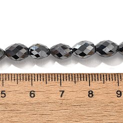 テラヘルツストーンビーズ連売り  多面カット  オーバル  オーバル  8x6mm  穴：1mm  約49個/連  15.55インチ（39.5cm）&nbsp;G-L613-B02-01