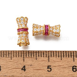 スターリングシルバーのマイクロパヴェキュービックジルコニアスクリュークラスプ925個  ゴールドカラー  11x5x5mm  穴：1.4mm&nbsp;STER-M018-04G