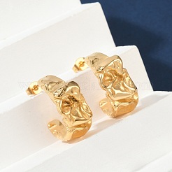 Ion Plating(IP) 304 Stainless Steel Twist Stud Earrings&nbsp;LS-EJEW-K244-36G