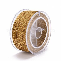 ポリコットンコード  編組ロープ  メタリック糸付き  壁掛け用  工芸  ギフト包装  ペルー  1mm  約32.81ヤード（30m）/ロール&nbsp;OCOR-E027-02A-01