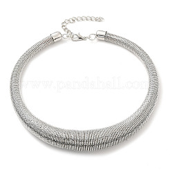 Iron Round Snake Chains Choker Necklaces&nbsp;NJEW-P289-04P