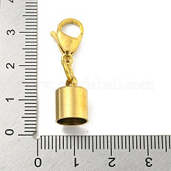 304ステンレススチールコードエンド  カニカン付き  ゴールドカラー  31mm  内径：8mm&nbsp;STAS-K273-07D-G