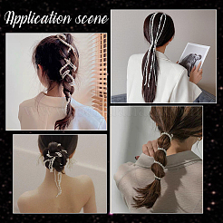 4Pcs 4 Styles Plastic Pearl with Iron Hair Clips&nbsp;OHAR-GF0001-36