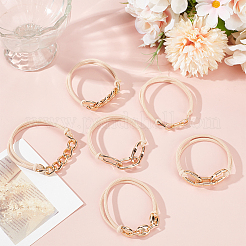 6個 6スタイル 伸縮性ヘアタイ  合金パーツ  モカシン  内径：44~50mm  1個/スタイル&nbsp;OHAR-ME0001-16B