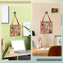 Wall Mounted Brooch Jewelry Display Cork Tray&nbsp;AJEW-WH0709-147F