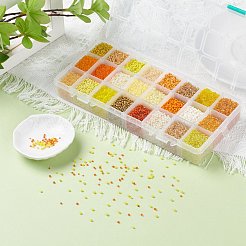 600G 24 Colors Glass Seed Beads&nbsp;SEED-JP0008-03-2mm