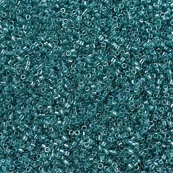 MIYUKIデリカビーズ  シリンダー  日本製シードビーズ  11/0  (db1228) 透明なカリビアン ティールの光沢  1.3x1.6mm  穴：0.8mm  約2000PCS /ボトル  10 G /ボトル&nbsp;SEED-JP0008-DB1228