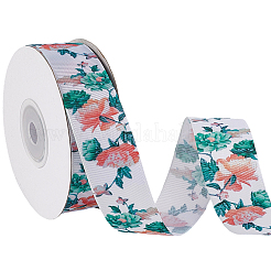 1 Roll Single Face Printed Polyester Grosgrain Ribbons&nbsp;SRIB-CY0001-12A