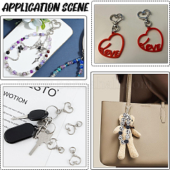 40Pcs Heart Zinc Alloy Swivel Lobster Clasps&nbsp;FIND-SP0001-20G