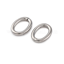 304ステンレススチールオープン丸カン  オーバル  ステンレス鋼色  8x5.8x1.5mm  15ゲージ  内径：5x3mm&nbsp;STAS-L234-144-144P
