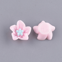 樹脂カボション  花  ピンク  13x13.5x5mm&nbsp;CRES-T010-29C