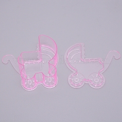Baby Carriage Shaped Transparent Plastic Candy Boxes&nbsp;LS-CON-WH0080-52B