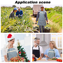 Stripe Cotton Sleeveless Apron&nbsp;AJEW-WH20072-17