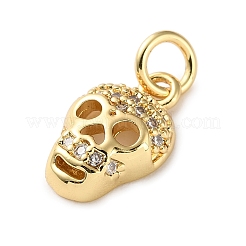 Brass Micro Pave Cubic Zirconia Charms&nbsp;KK-I383-08G-04