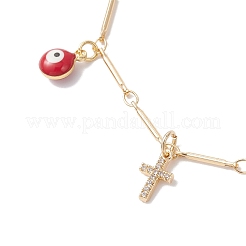 Brass Enamel Charms Bracelets&nbsp;BJEW-JB12308-02