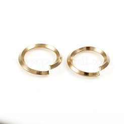 304ステンレススチールオープン丸カン  ラウンド  ゴールドカラー  12ゲージ  15x2mm  内径：11mm&nbsp;STAS-G224-22G-05