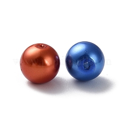 Baking Paint Pearlized Glass Pearl Round Bead Strands&nbsp;X1-HY-Q004-8mm-M