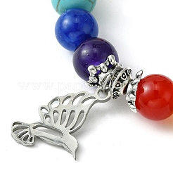 Hummingbird 201 Stainless Steel Charm Bracelets&nbsp;BJEW-JB09859-01