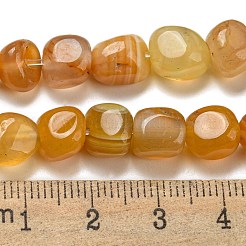 天然石ボツワナアゲートビーズ連売り  ナゲット  タンブルストーン  7.5~12x7~10x6~8mm  穴：1.2mm  約45個/連  15.16''（38.5センチメートル）&nbsp;G-D081-A10-02