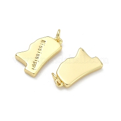 真鍮チャーム  ミシシッピの文字が入ったナゲット  長持ちメッキ  ラックめっき  鉛フリー＆カドミウムフリー  18KGP本金メッキ  21x12x2.5mm  丸カン：5x1ミリ  3内径。&nbsp;KK-D229-22U-G