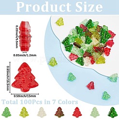 80Pcs 7 Colors Transparent Glass Beads&nbsp;GLAA-SC0002-81