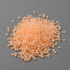 ガラスシードビーズ  セイロン  ロンデル  ライトサーモン  2.5x1.5mm  穴：0.8mm  約1000個/袋&nbsp;GLAA-WH0033-45E