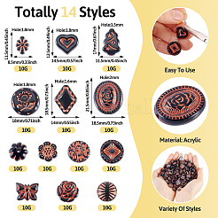 257Pcs Opaque Acrylic Beads&nbsp;OACR-TA0003-67