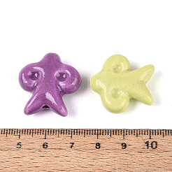 ハンドメイドの磁器セラミックビーズ  ツバメ  光沢釉の磁器  ミックスカラー  24x22.5x9.5mm  穴：2.5mm&nbsp;PORC-T134-19M