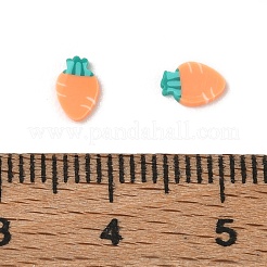 手作り樹脂クレイカボション  オレンジ  ニンジン  5~6x3~4x0.6~0.8mm  約76923個/1000g&nbsp;PY-CBABB49-05B