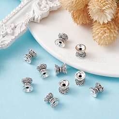 チベット風合金ビーズコーン  リバーシブル  アンティークシルバー  8x7.5mm  穴：2mm&nbsp;TIBEB-YW0001-08