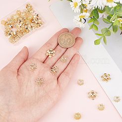 80Pcs 8 Style Brass Bead Caps&nbsp;KK-BBC0003-50