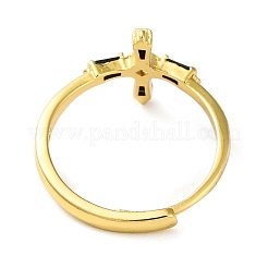 Brass with Cubic Zirconia Adjustable Rings&nbsp;LS-RJEW-Z017-04G