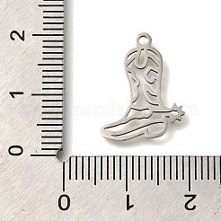 ステンレスペンダント201個  ブーツチャーム  ステンレス鋼色  17.5x14x1mm  穴：1.5mm&nbsp;STAS-R136-21P