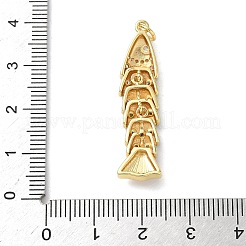 Brass Micro Pave Clear Cubic Zirconia Pendants&nbsp;KK-B155-19G