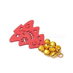 2Pcs Poplar Wood Christmas Tree Pendant Decorations&nbsp;HJEW-JM04173