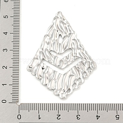 変色しない304ステンレススチールの大きなペンダント  凧の形チャーム  ステンレス鋼色  51x36x1.5mm  穴：1.6mm&nbsp;STAS-A099-27P