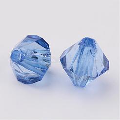 Faceted Bicone Transparent Acrylic Beads&nbsp;DBB6mm-63