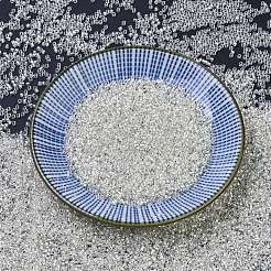 MIYUKIデリカビーズ小  シリンダー  日本製シードビーズ  15/0  （dbs0041)シルバーライニングクリスタル  1.1x1.3mm  穴：0.7mm  約175000個/袋  50 G /袋&nbsp;SEED-X0054-DBS0041