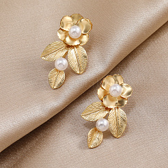 Fashionable Flower Iron Dangle Stud Earrings&nbsp;AV1063