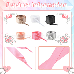 6 Pairs 6 Colors Polyester Shoelaces&nbsp;AJEW-SP0003-92C