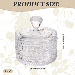 1Pc Glass Candy Jar with Lid&nbsp;AJEW-CN0005-13B