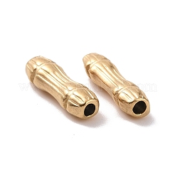 イオンプレーティング（IP）304ステンレスビーズ  竹の棒  ゴールドカラー  13.5x3.5mm  穴：1.8mm&nbsp;STAS-C059-02G