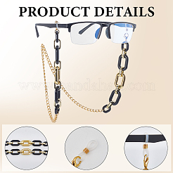 1Pc Acrylic with Alloy Oval Link Chains Neck Strap for Eyeglasses&nbsp;AJEW-CN0003-60B