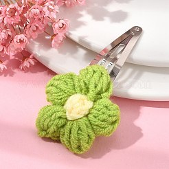 Handmade Cotton Knitting Ornament Iron Snap Hair Clips for Girls&nbsp;PHAR-JH00090-01